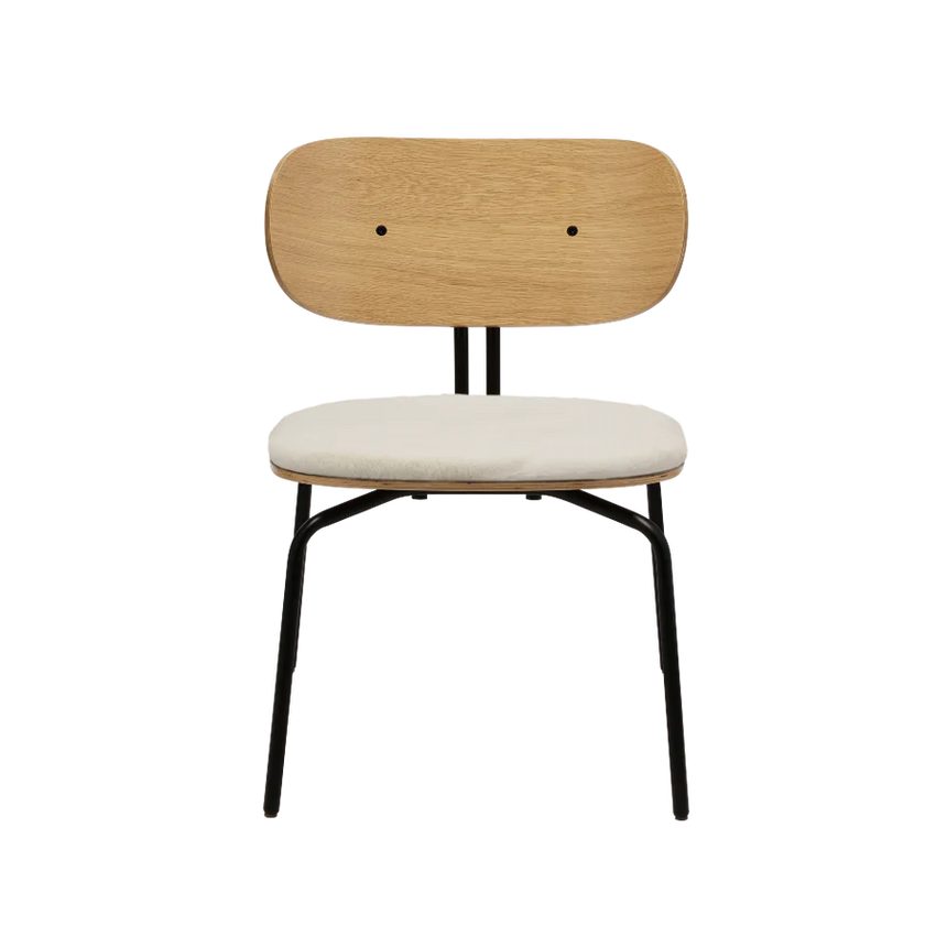 Curious fa fotel plüss párnával fekete lábbal