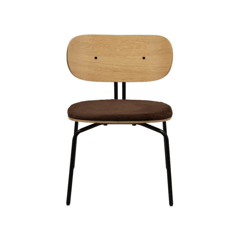 Curious fa fotel plüss párnával fekete lábbal