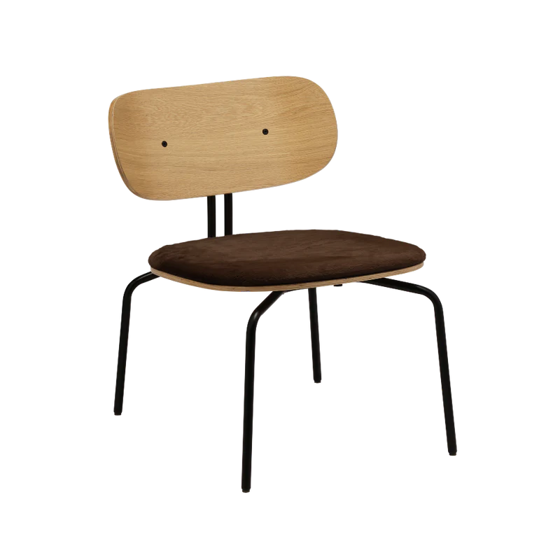 Curious fa fotel plüss párnával fekete lábbal