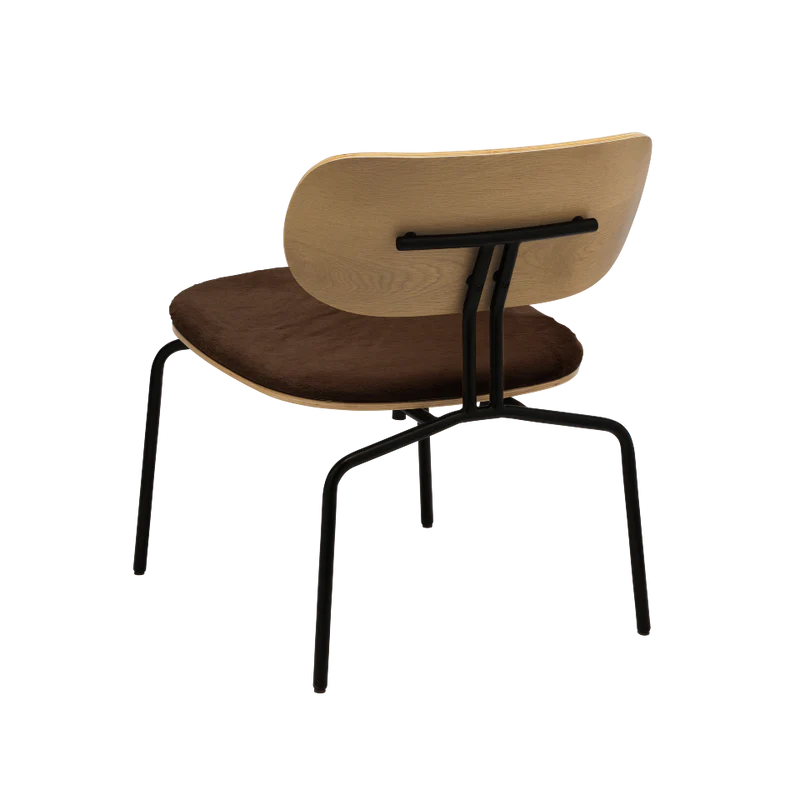 Curious fa fotel plüss párnával fekete lábbal