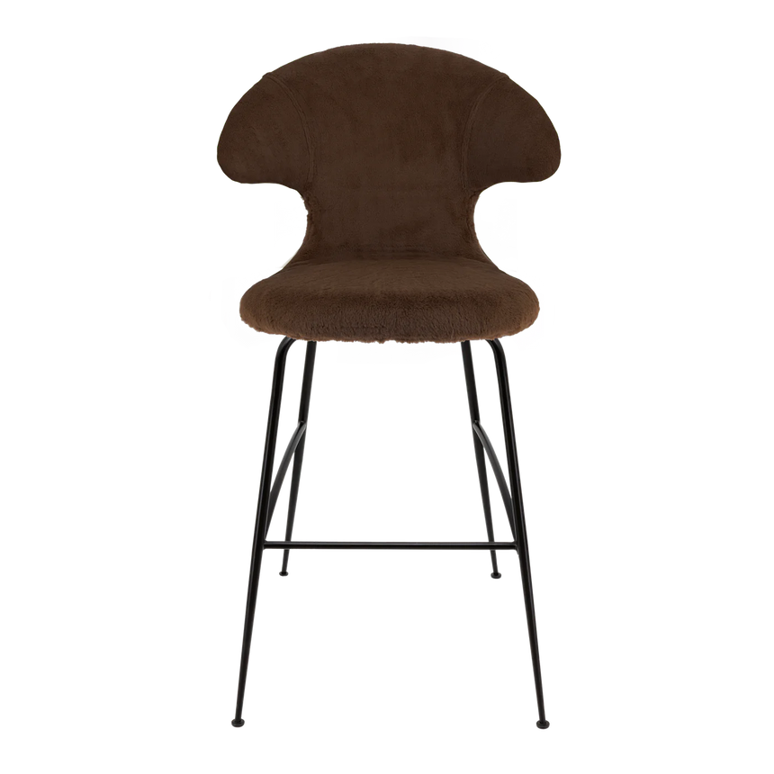 Time Flies plüss bárszék fekete lábbal