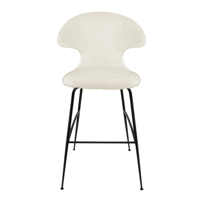 Time Flies plüss alacsony bárszék fekete lábbal