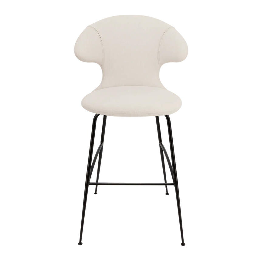 Time Flies szövet alacsony bárszék fekete lábbal