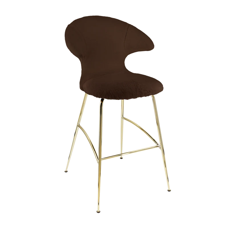 Time Flies plüss bárszék réz lábbal