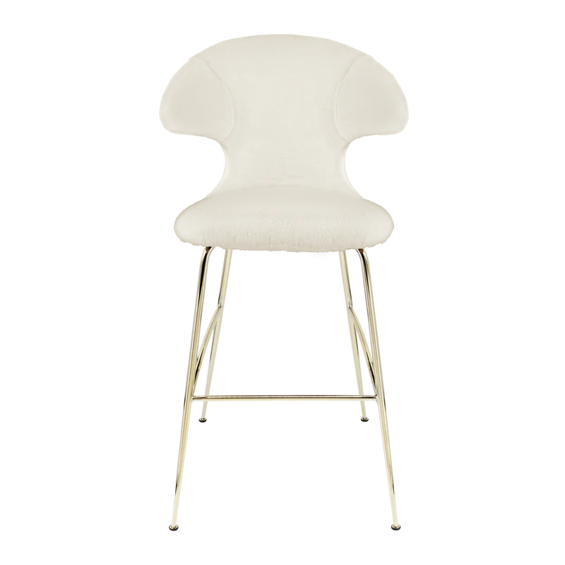 Time Flies plüss alacsony bárszék réz lábbal