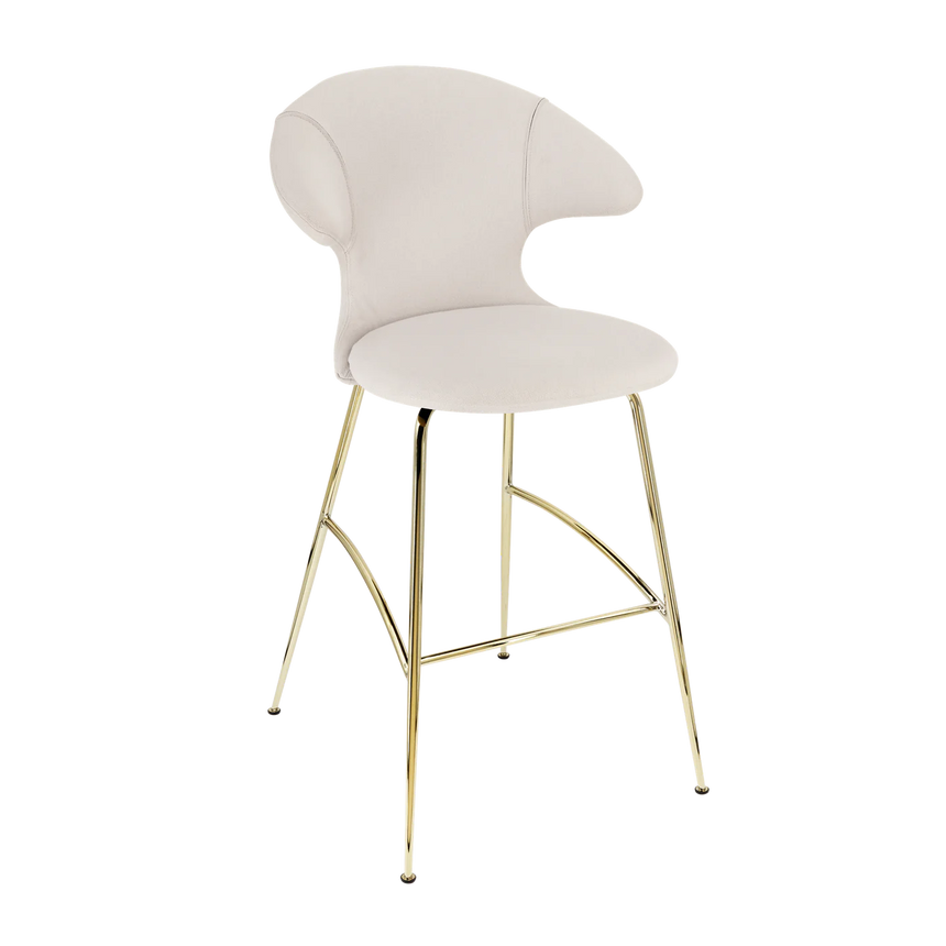 Time Flies szövet alacsony bárszék réz lábbal