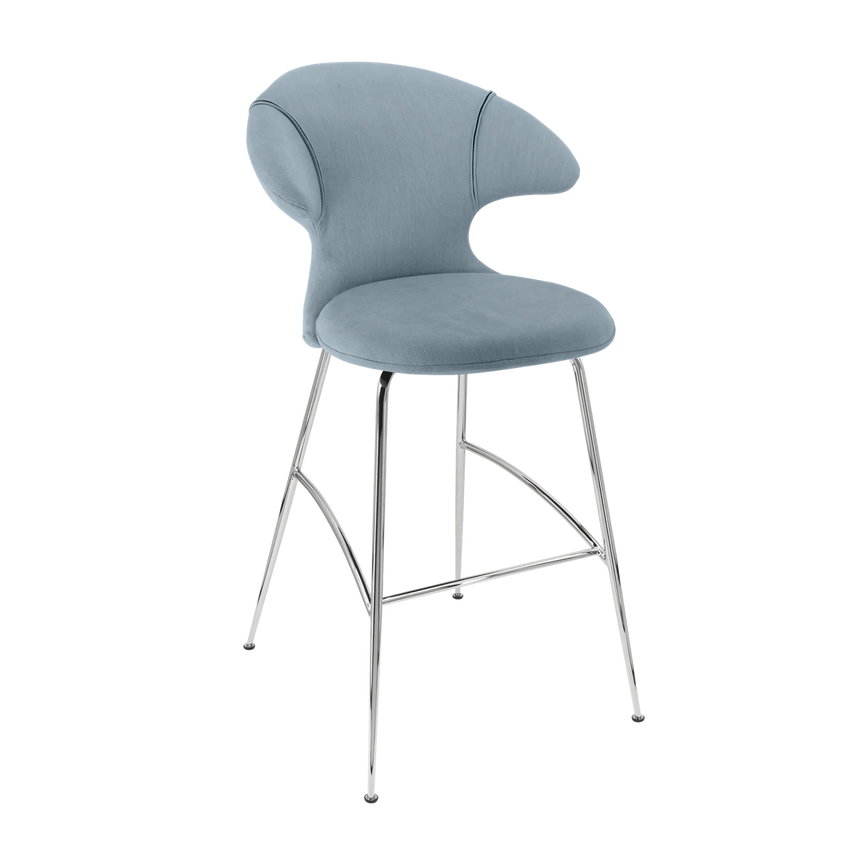 Time Flies szövet bárszék ezüst lábbal