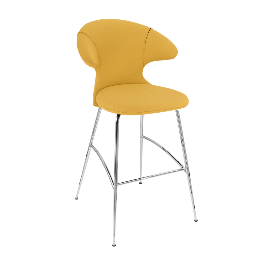 Time Flies szövet bárszék ezüst lábbal