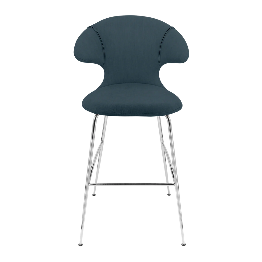 Time Flies szövet bárszék ezüst lábbal