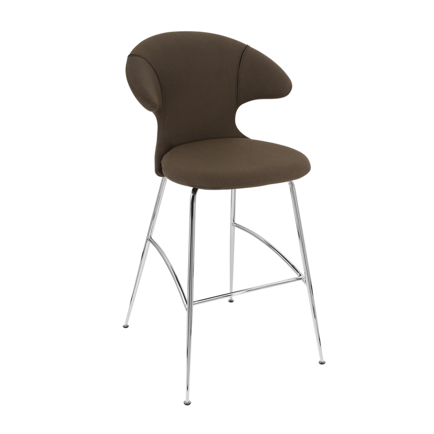 Time Flies szövet bárszék ezüst lábbal