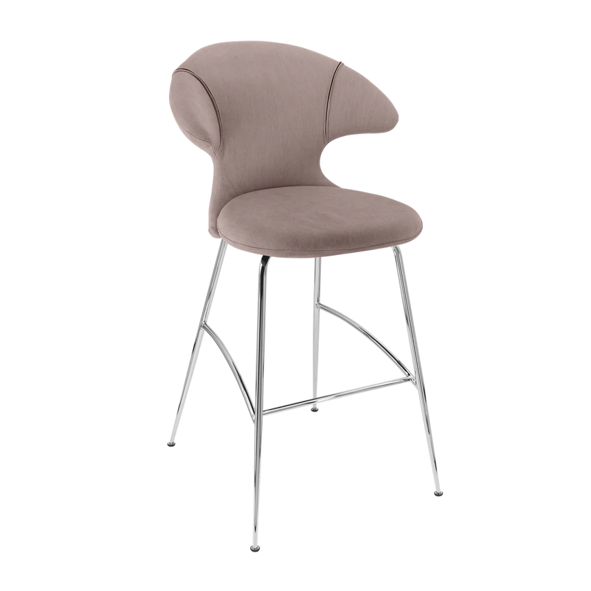 Time Flies szövet bárszék ezüst lábbal