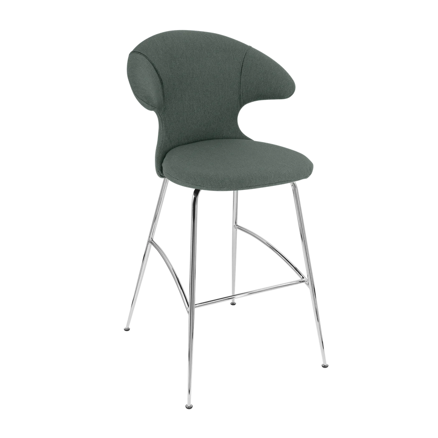 Time Flies szövet bárszék ezüst lábbal