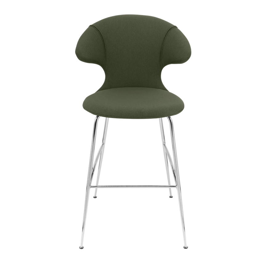 Time Flies szövet bárszék ezüst lábbal