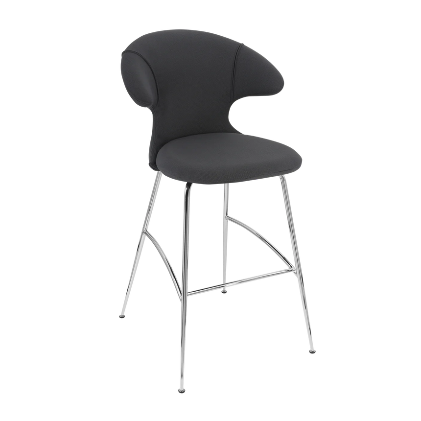 Time Flies szövet bárszék ezüst lábbal