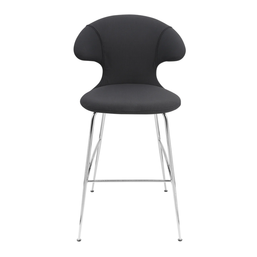 Time Flies szövet bárszék ezüst lábbal