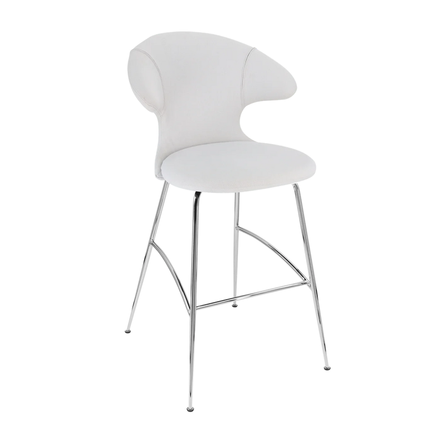 Time Flies szövet bárszék ezüst lábbal