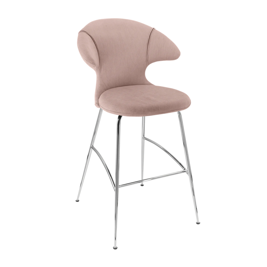 Time Flies szövet bárszék ezüst lábbal