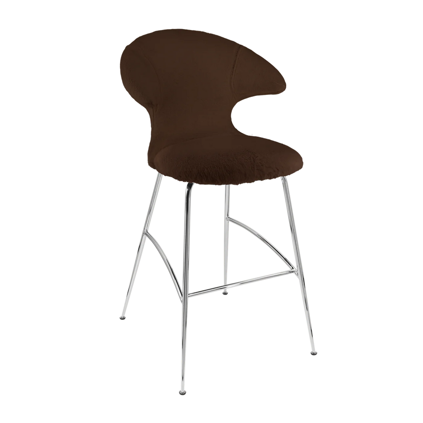 Time Flies plüss bárszék ezüst lábbal