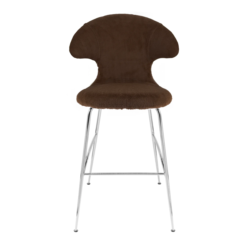 Time Flies plüss bárszék ezüst lábbal