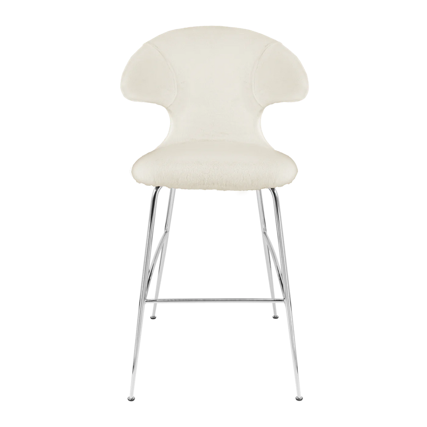 Time Flies plüss alacsony bárszék ezüst lábbal