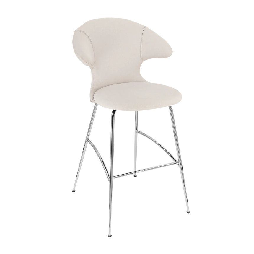 Time Flies szövet alacsony bárszék ezüst lábbal