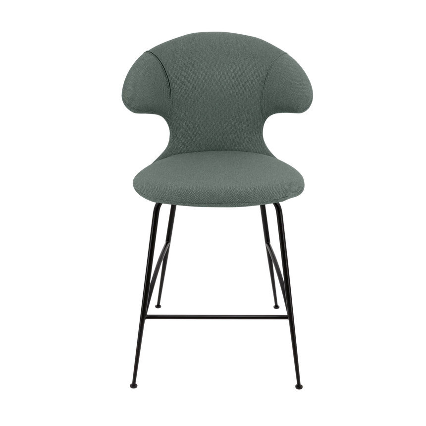 Time Flies szövet alacsony bárszék fekete lábbal