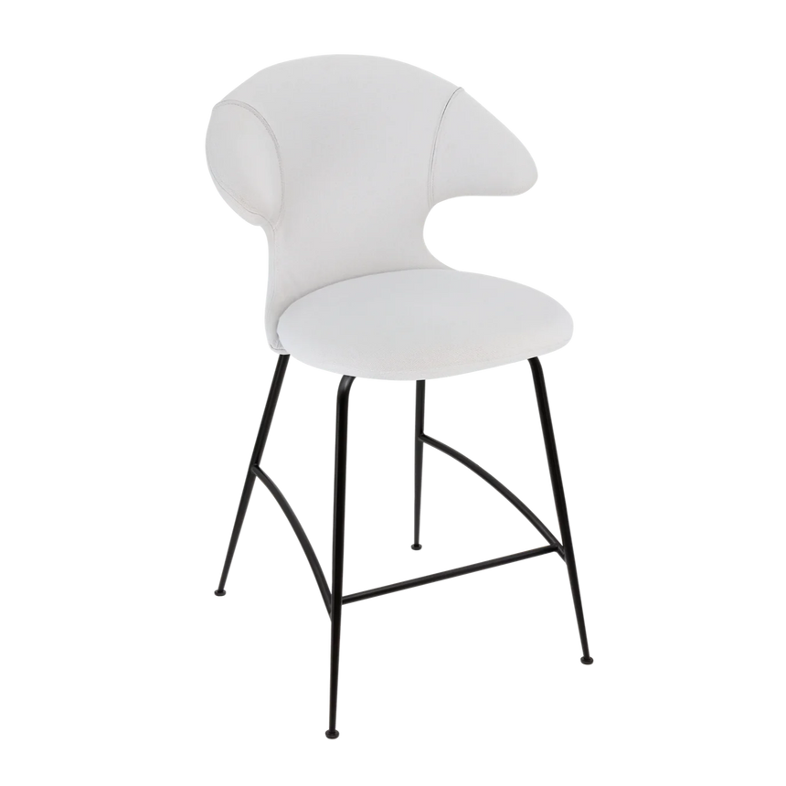 Time Flies szövet alacsony bárszék fekete lábbal