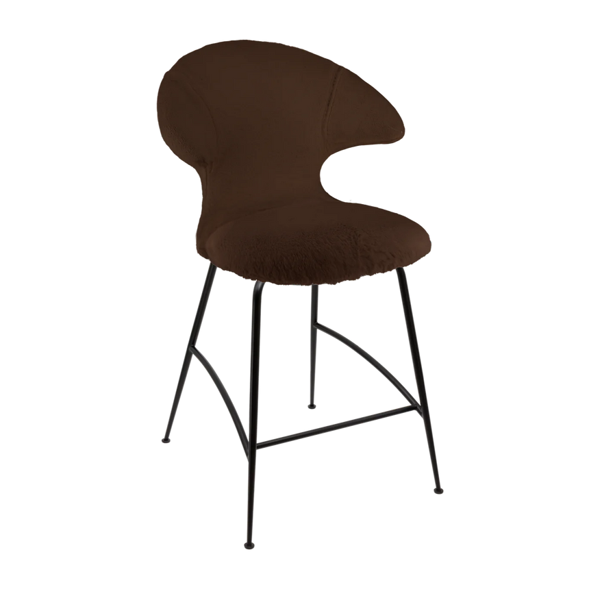 Time Flies plüss alacsony bárszék fekete lábbal