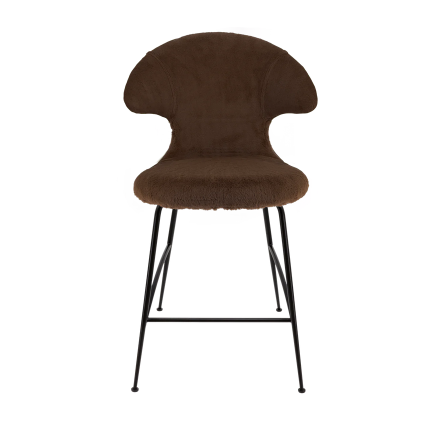 Time Flies plüss alacsony bárszék fekete lábbal