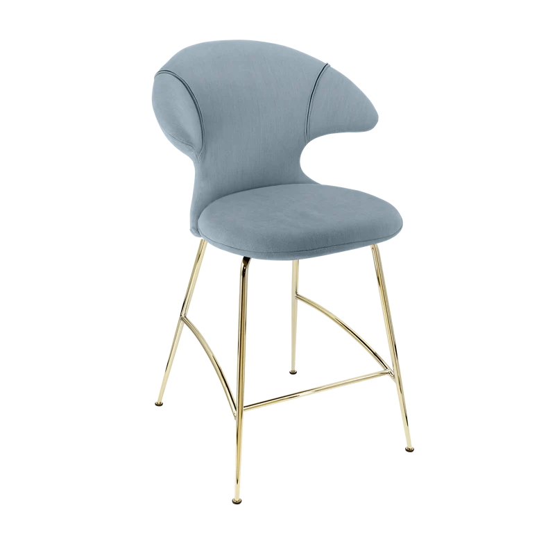 Time Flies szövet alacsony bárszék réz lábbal