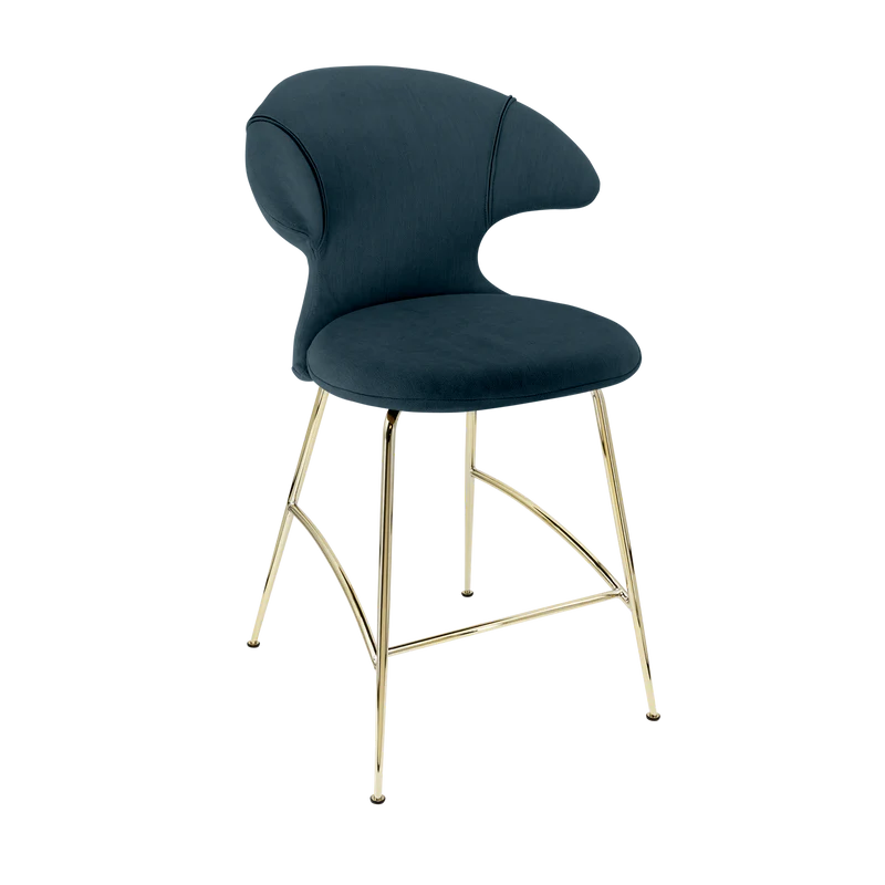 Time Flies szövet alacsony bárszék réz lábbal