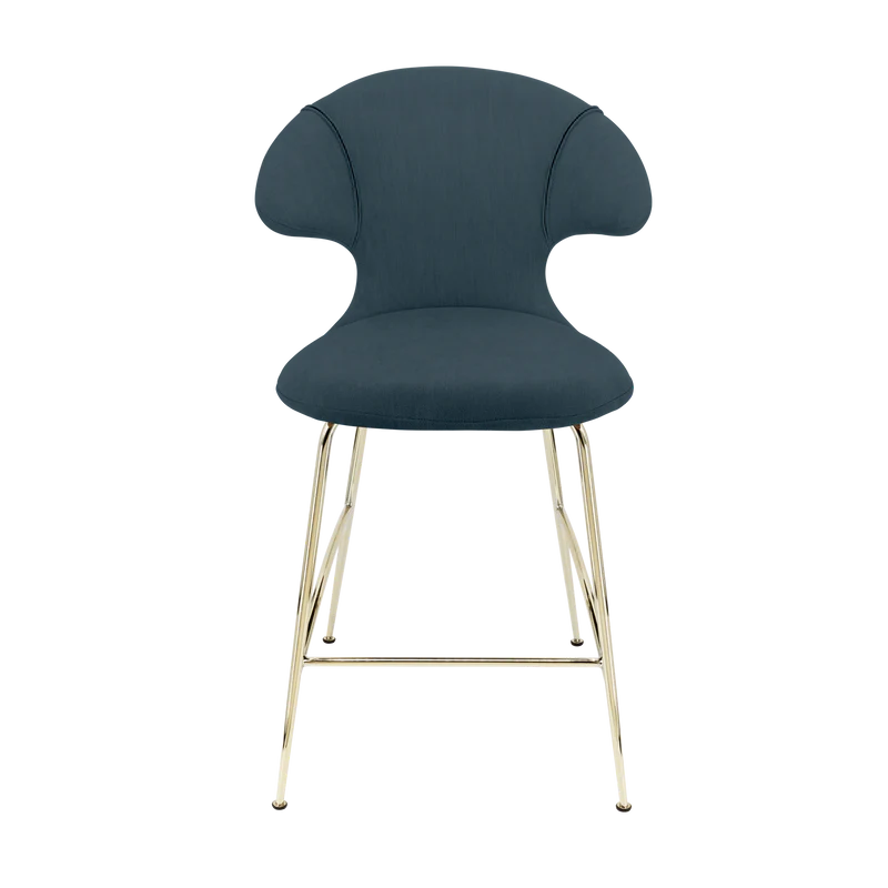 Time Flies szövet alacsony bárszék réz lábbal