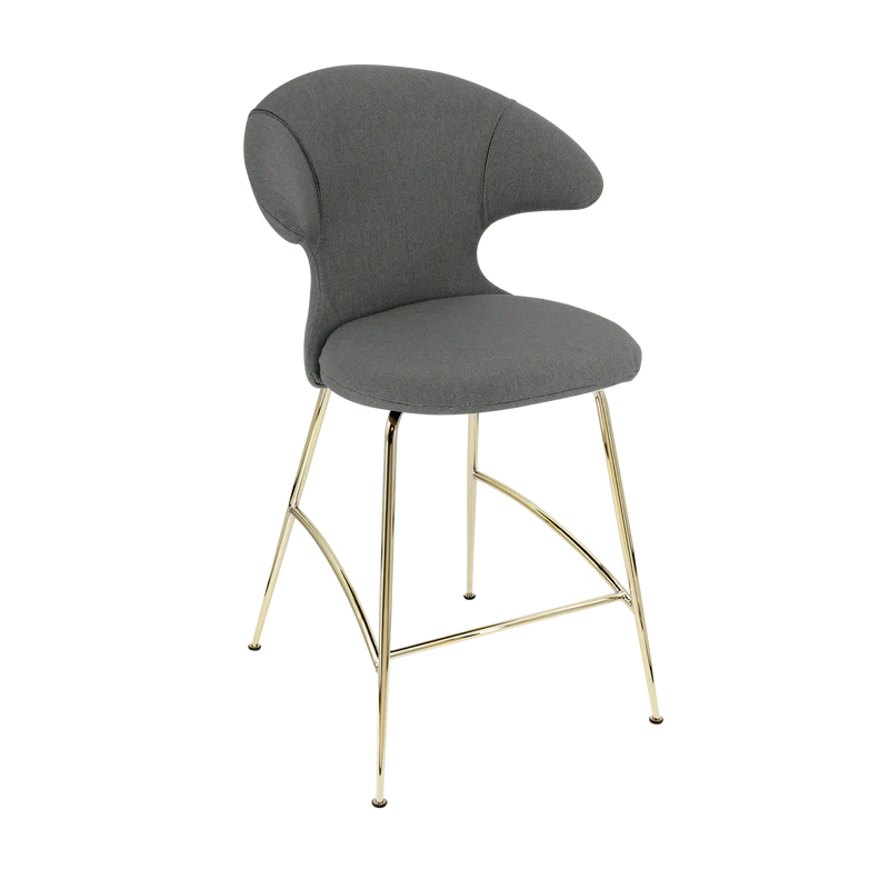 Time Flies szövet alacsony bárszék réz lábbal