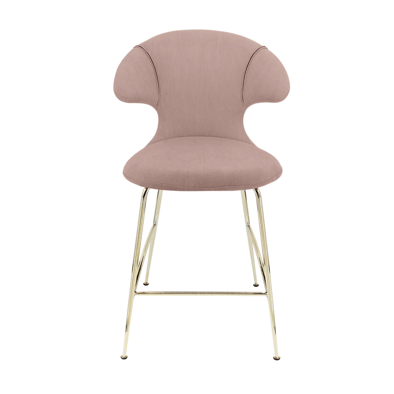 Time Flies szövet alacsony bárszék réz lábbal