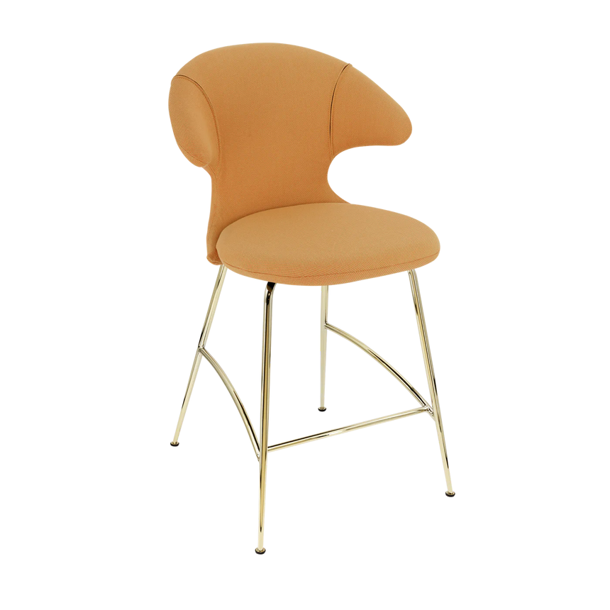 Time Flies szövet alacsony bárszék réz lábbal