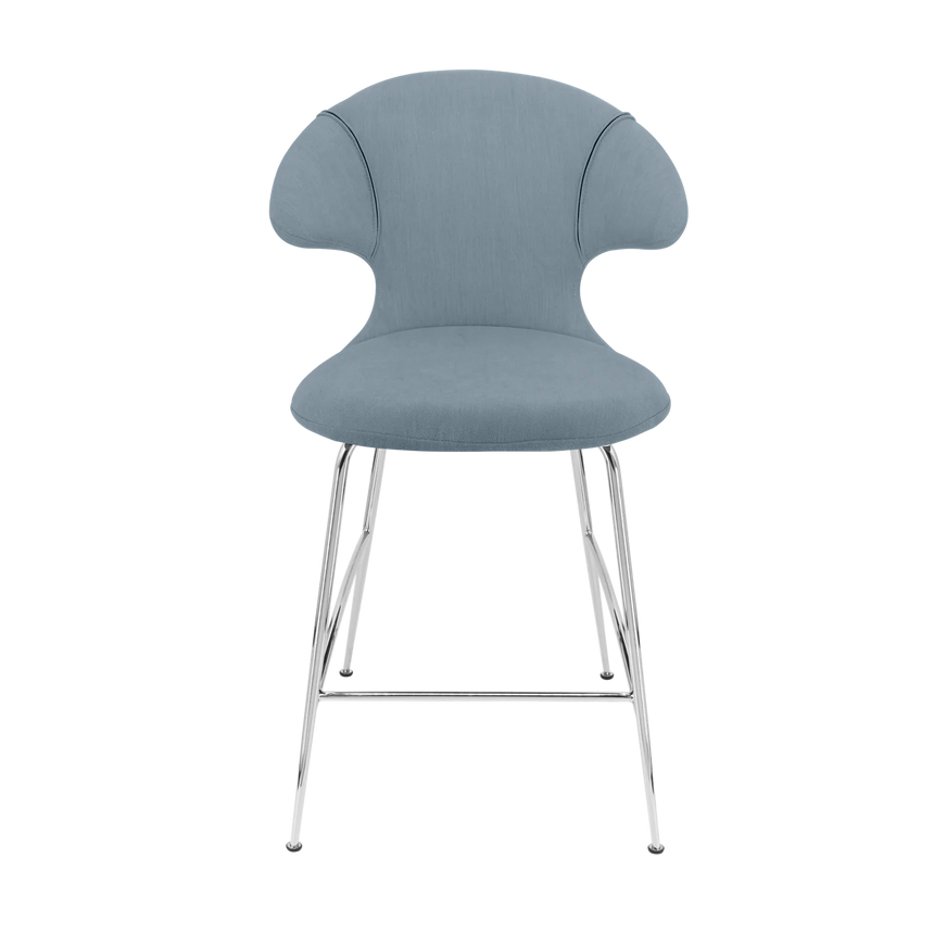 Time Flies szövet alacsony bárszék ezüst lábbal