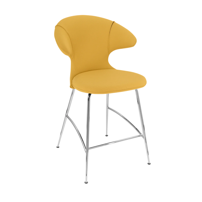 Time Flies szövet alacsony bárszék ezüst lábbal