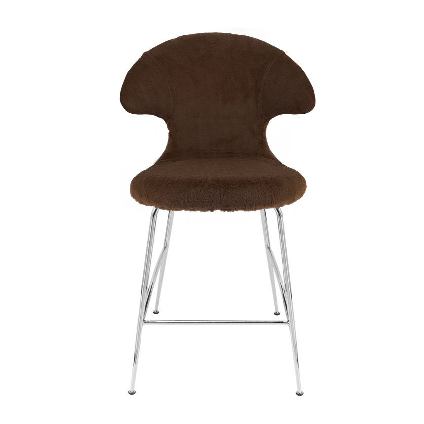 Time Flies plüss alacsony bárszék ezüst lábbal