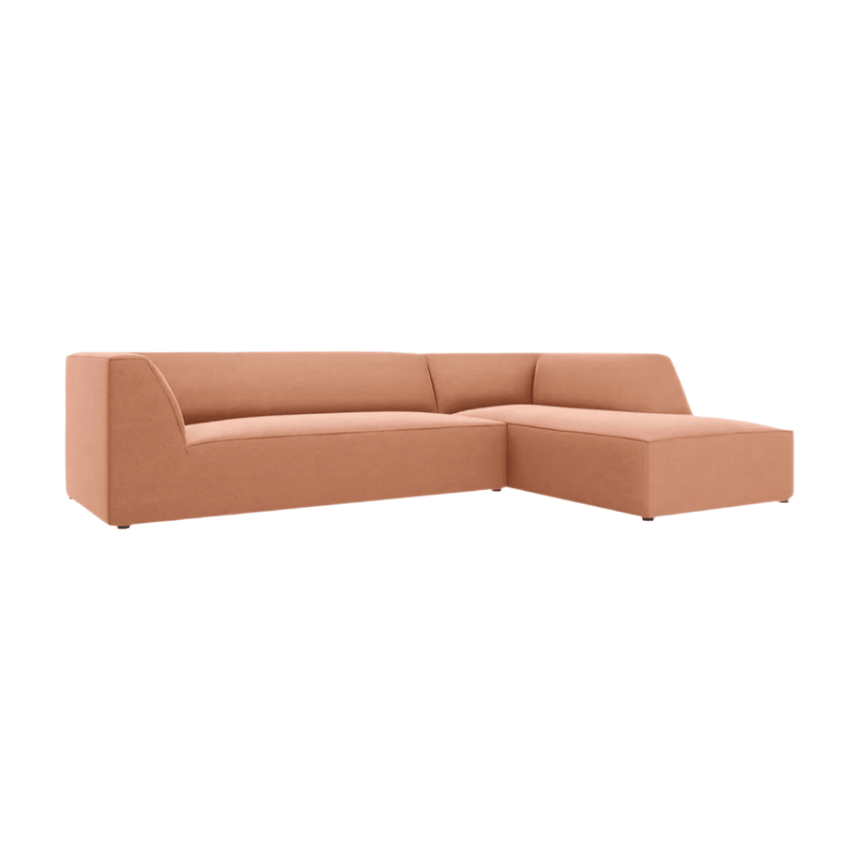 Ruby right-hand velvet corner sofa 273x180