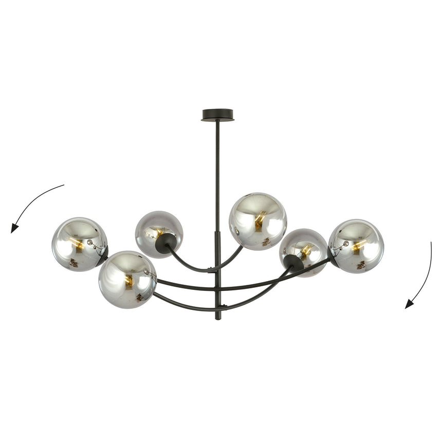 Hunter 6 fém mennyezeti lámpa