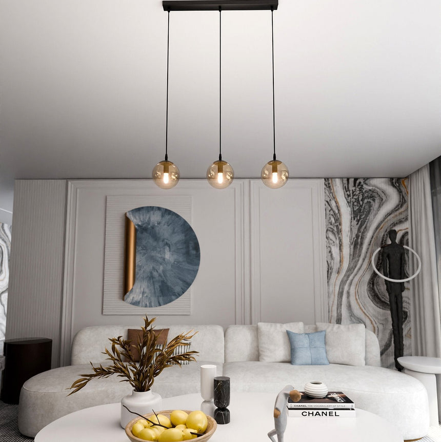 Cosmo 3 BL üveg függőlámpa