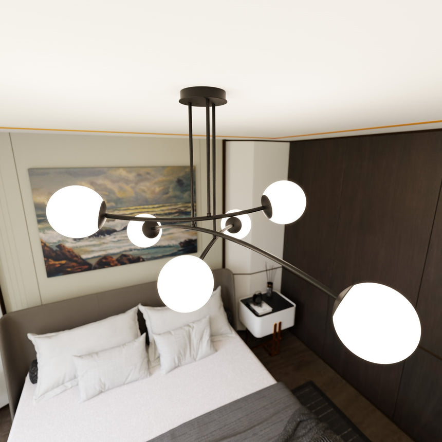 Halldor 6 fém mennyezeti lámpa