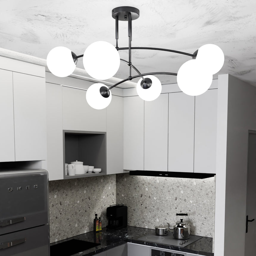 Pregos 6 fém mennyezeti lámpa