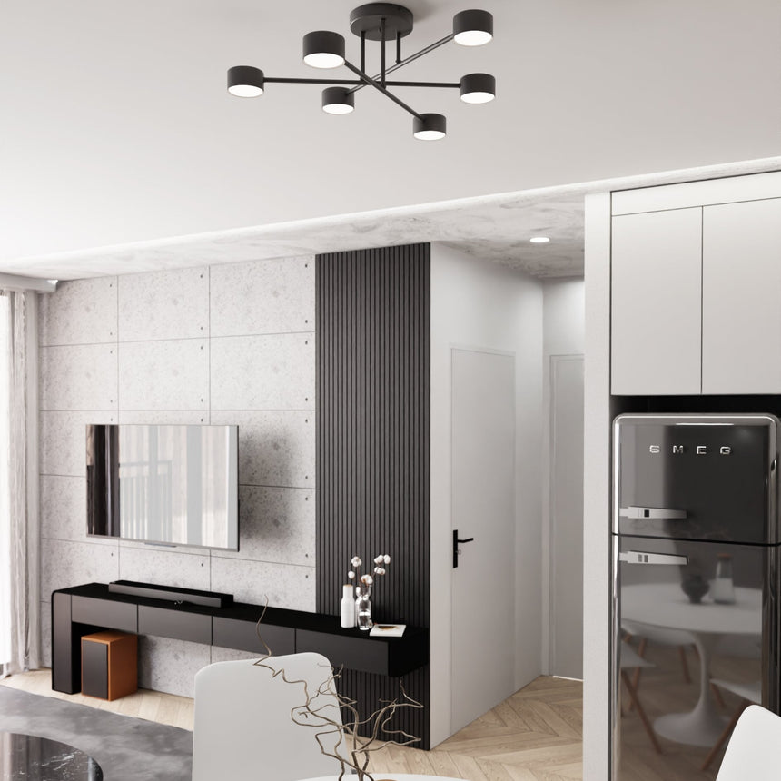 Halo 6 fém mennyezeti lámpa