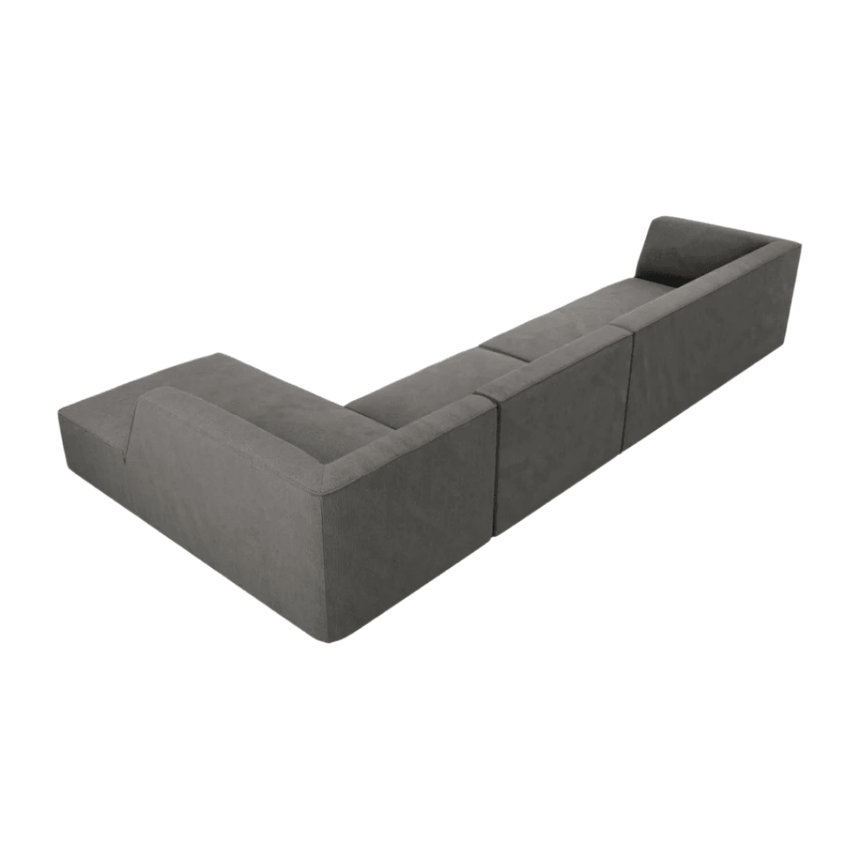 Ruby jobbos kordbársony sarokkanapé 366x180