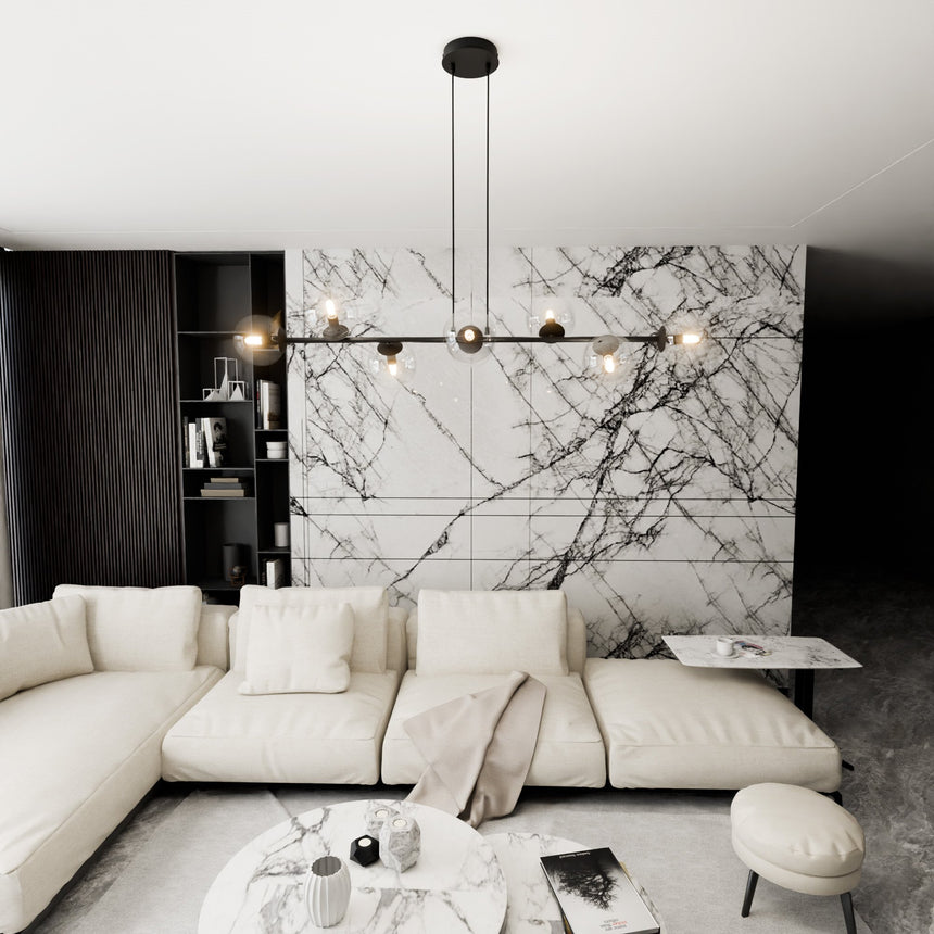 Rossi 8 BL Transparent fém függőlámpa