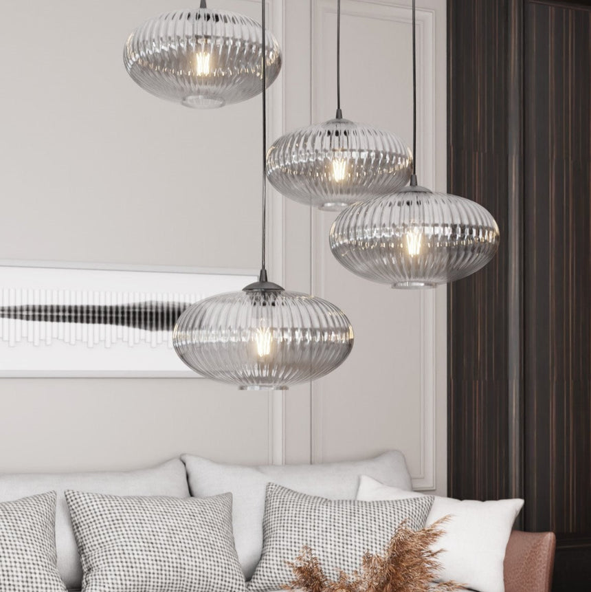 Coco 4 BL Prem üveg függőlámpa