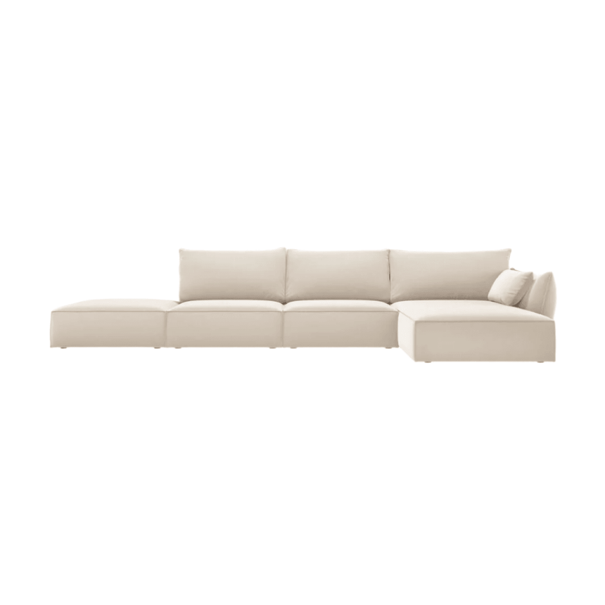 Kaelle right-hand velvet corner sofa 364x171