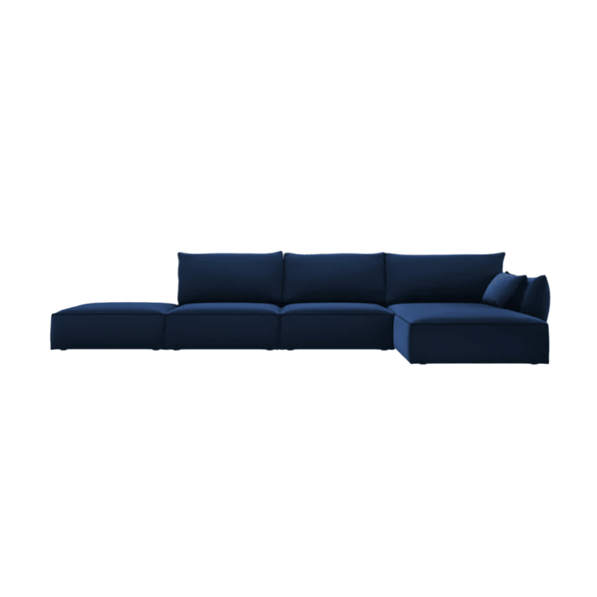 Kaelle right-hand velvet corner sofa 364x171