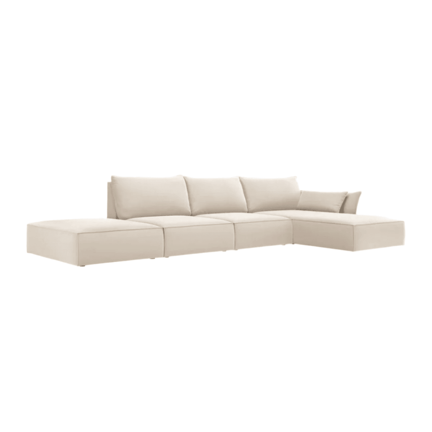 Kaelle right-hand velvet corner sofa 364x171